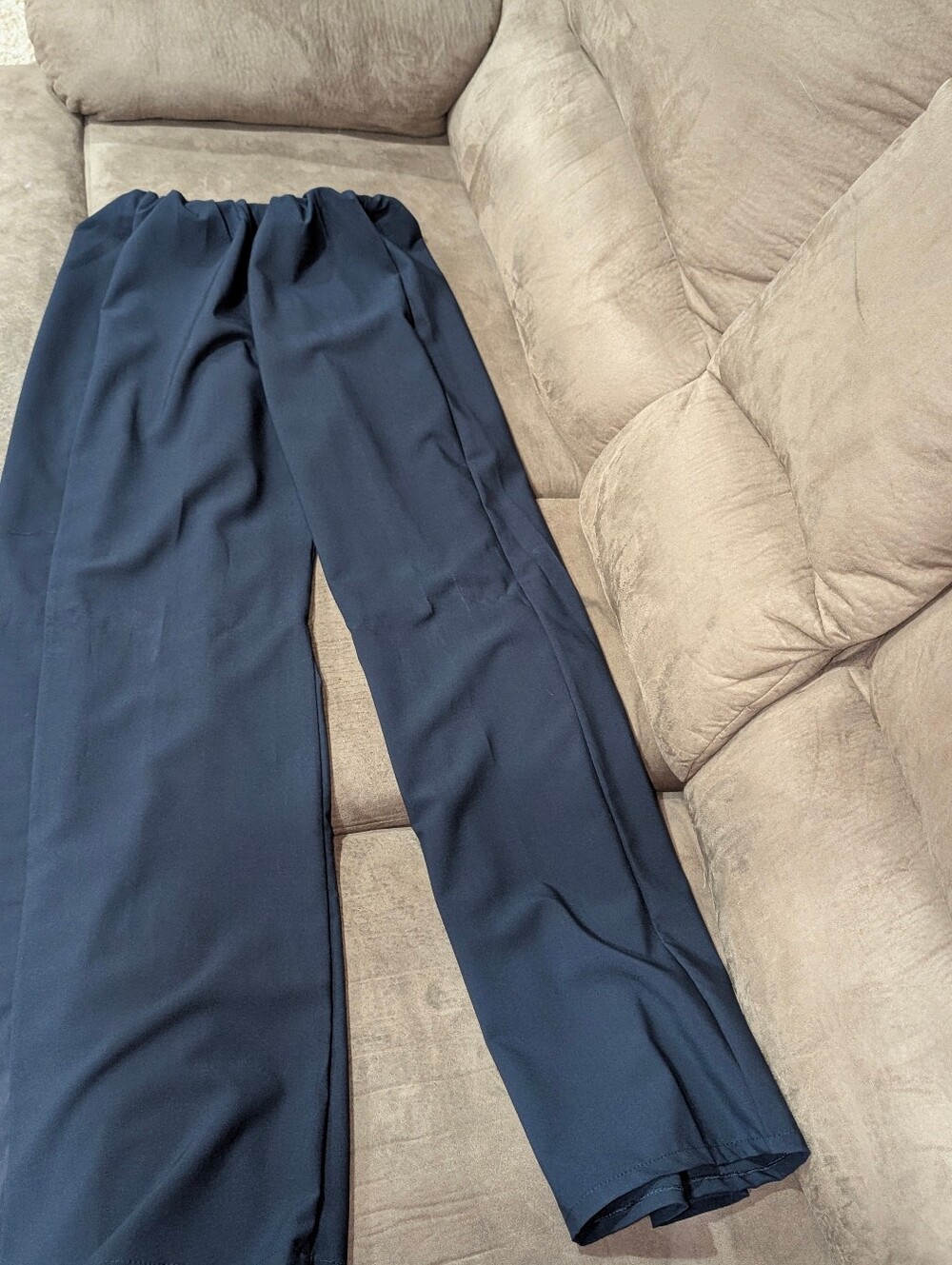 Women's Navy Straight-Leg Dress Pants